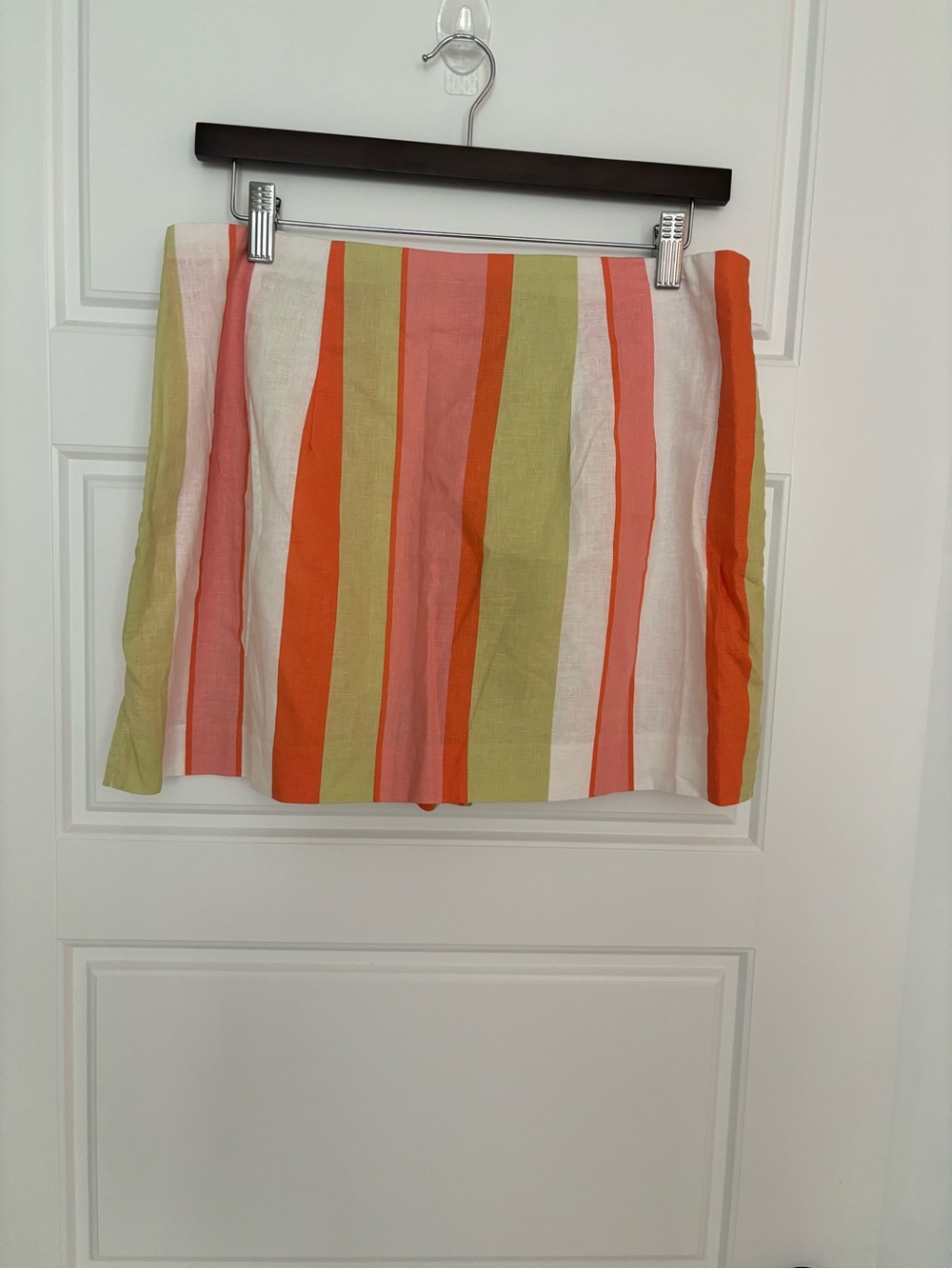 Express Striped Mini Skort in Orange, White, Pink & Green